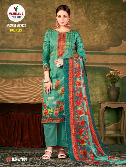 Vandana Karachi Express Soft Cotton Designer Exclusive Dress Material